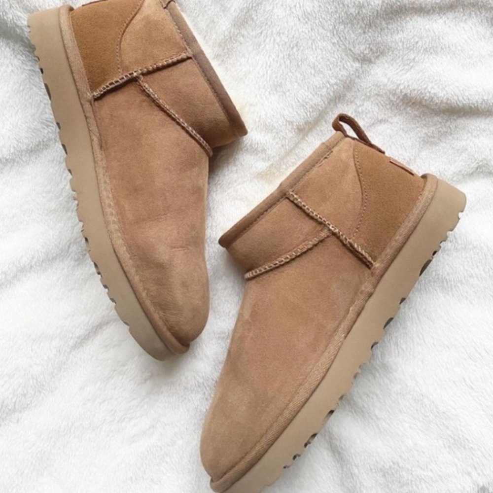 UGG ULTRA MINI CLASSIC BOOTS Shoes NWT Chestnut